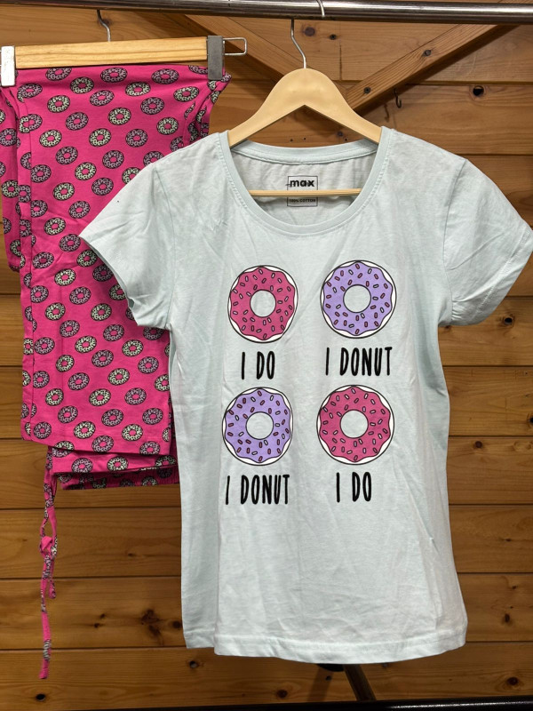 Donut Print Night Suit