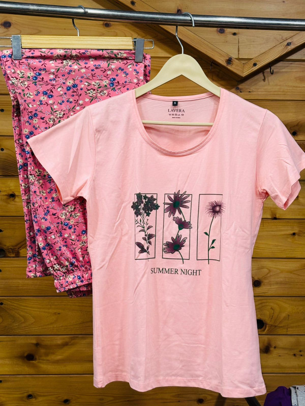 Flower Print Night Suit