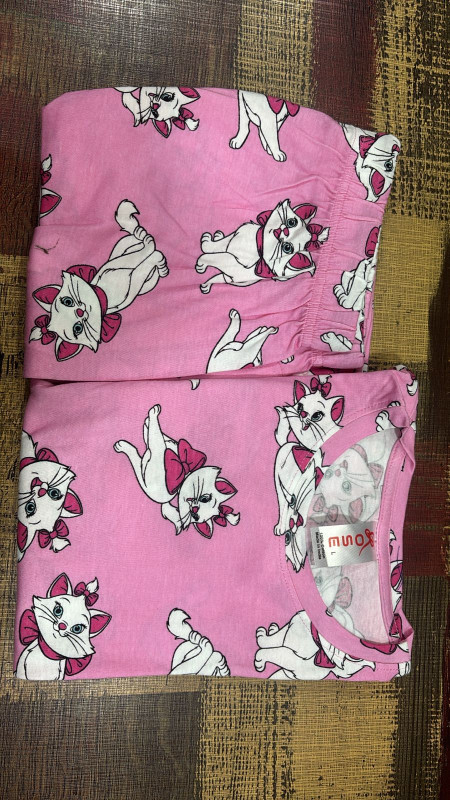 Cat print short set